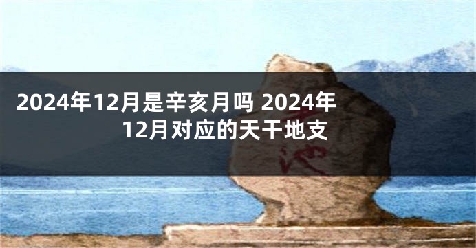 2024年12月乙亥天干地支是什么？